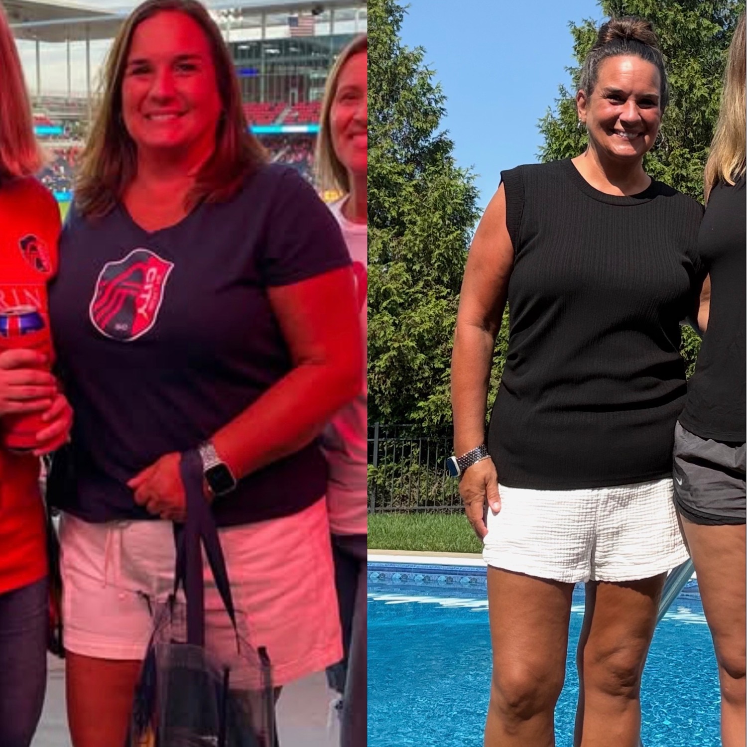 Before and after: a Coach JR client noticeably leaner and more toned after consistent coaching.